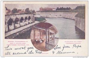 Moat , Hotel Chamberlin , FORTRESS MONROE , Virginia , PMC 1898