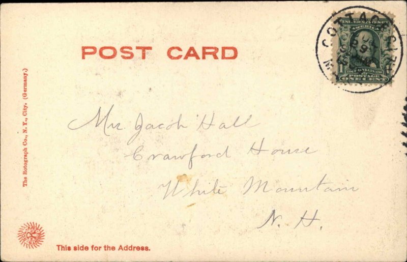 Edgartown Massachusetts MA Cape Cod Lighthouse Rotograph c1910 Postcard