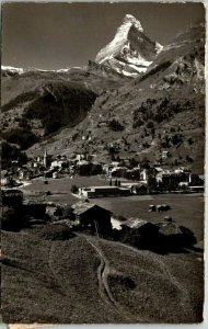 Zermatt u Matterhorn Perren Barberini RPPC Postcard Switzerland