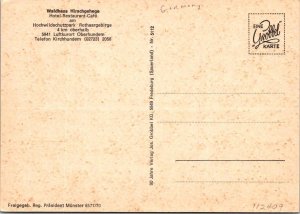 Germany, ROTHAARGEBIRGE NATURE PARK Hotel~Restaurant DEER ENCLOSURE 4X6 Postcard