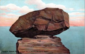 Postcard WI Apostle Islands Presque Isle or Stockton, the Devil's Potato