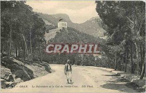 Old Postcard ORAN The Belv�d�re and the Col de Santa Cruz