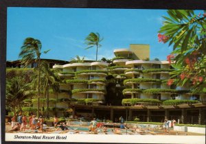 HI Sheraton Island of Maui Resort Hotel Kaanapali Beach Hawaii Postcard PC