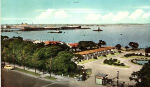 1930s YOKOHAMA JAPAN THE CENTER PIER AND PARK JAPANESE POSTCARD P1534