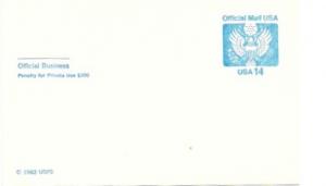 US Postcard Mint. Official Mail USA  Issued in 1982.