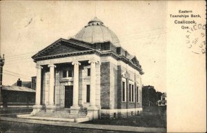 Coaticook Quebec Eastern Townships Bank c1907 Postcard