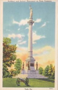 Pennsylvania York Soldiers and Sailors Monument On Penn Square