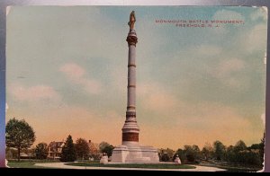 Vintage Postcard 1913 Monmouth Battle Monument, Freehold, New Jersey (NJ)