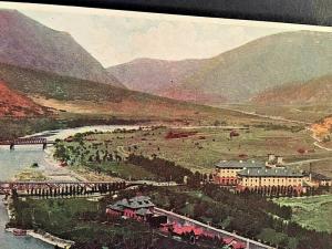 Postcard Bird's Eye  View of Glenwood Springs & Hotel Colorado, CO   W7