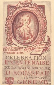 Centennial celebration of the birth of J.J. Rousseau citizen of Geneva memorial