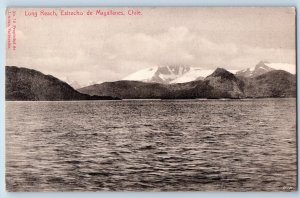 Chile Postcard Long Reach Strait of Magellan Beach View c1910 Posted Antique