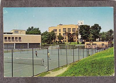 TENNIS COURTS STATE COLLEGE OF SALEM MA CAMPUS 1960s Post...