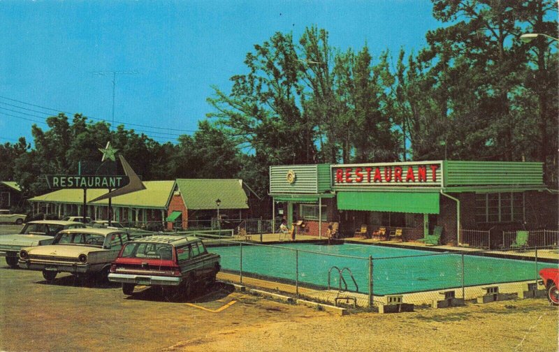 Postcard Roberta Motor Court, Pool, Restaurant in Roberta, Georgia~129634