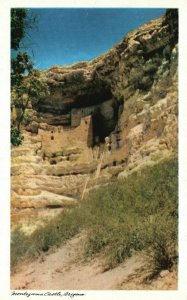 Vintage Postcard 1920's Montezuma Castle National Monument Prescott Arizona AZ