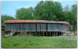 Postcard - Sharpe Bridge - Indiana