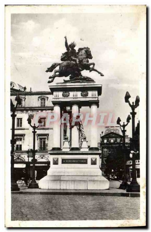 Old Postcard Clermont Ferrand Puy de Dome Statue Vercingefotix Bartholdi