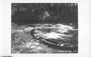 Unity Maine Rowboat Waterfront Real Photo Antique Postcard K83784