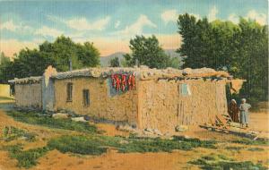 Postcard A Bit Of Old New Mexico Jacal Mud Hut