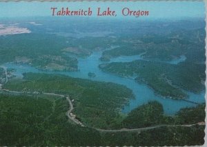 Aerial View Tahkenitch Lake Oregon Continental Postcard