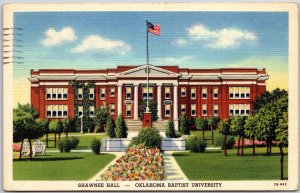 Shawnee Hall Oklahoma Baptist University OK Landscape Campus Building Postcard