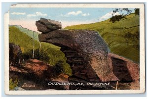 c1920s The Sphinx Rock Formations Catskill Mountains New York NY Trees Postcard 