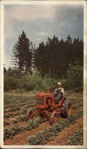 Milwaukee WI Allis-Chalmers One Plow Model B Farm Tractor Ad Vintage Postcard