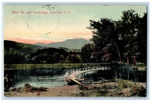 1908 Moat Mt. And Footbridge Intervale New Hampshire NH Posted Vintage Postcard