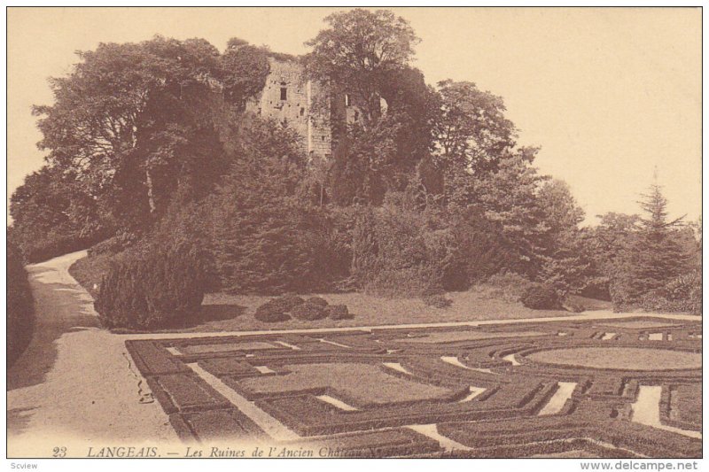 LANGEAIS, Indre Et Loire, France, 1900-1910's; Les Ruines De L'Ancien Chateau