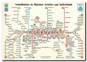 Postcard Modern Schnellbahnen Verkehrs- und im Muenchen Tarifverbund