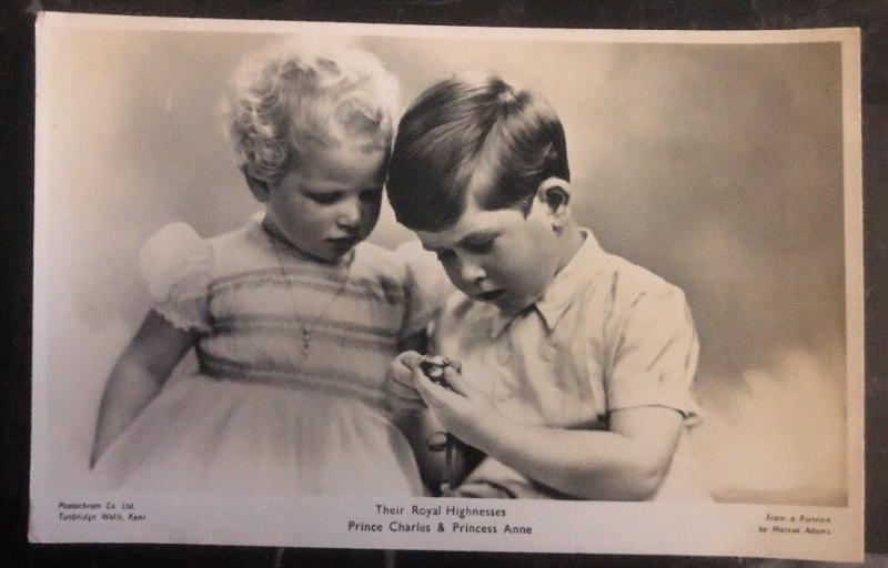 Mint England RPPC Postcard Their Royal Highness Princes Charles & Princess Anne