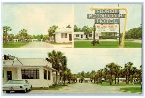 1964 Florida Motor Court Hotel Multi-View Tallahassee Florida Vintage Postcard