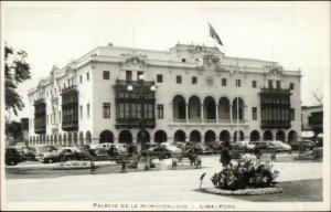 Lima Peru Municipal Palace Real Photo Postcard