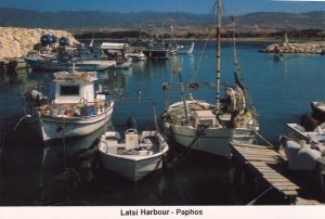 Fishing Boats at Latsi Harbour Paphos Cyprus Postcard