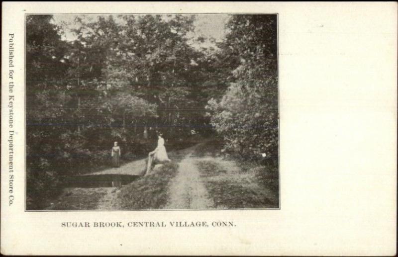 Central Village CT Sugar Brook c1905 Postcard