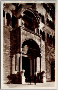Parma Cattedrale Entrata Principale Italy Cathedral Real Photo RPPC Postcard