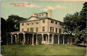 Dudley Old Bull House, Newport RI Vintage Postcard S80