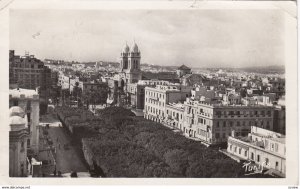 RP: TUNIS .- Perspective sur l'avenue Jules-Ferry et la Cathedrale , 1937