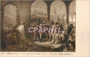 Postcard Old Baron Gros the plague victims of Jaffa Chantilly Musee Conde