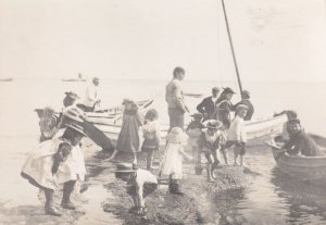 Fishing Boats For Hire West Newlyn Before WW1 Museum Postcard