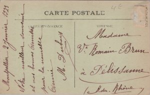 France De Montpellier Une Pensée Vintage Postcard C361