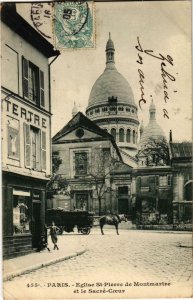 CPA PARIS 18e Montmartre. Sacré-Coeur Église St-Pierre (983426)