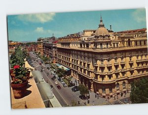 Postcard Via Vittorio Veneto, Rome, Italy