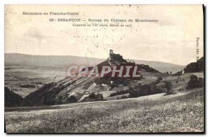 Old Postcard Tour in Besancon Franche Comte Montfaucon castle ruins built in ...