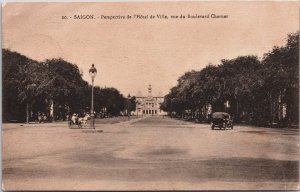 Cochinchina Vietnam Saigon Ho Chi Minh City Perspective de l'Hôtel de Ville C079