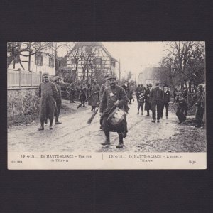 FRANCE, Postcard, WWI, In Haute-Alsace, A street in Thann, Used