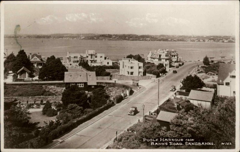 Poole Harbour Banks Road Sandbanks c1940 Real Photo Postcard