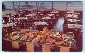 KAILUA, TH, Hawaii ~ KONA INN DINING LANAI c1950s Mike Roberts Roadside Postcard