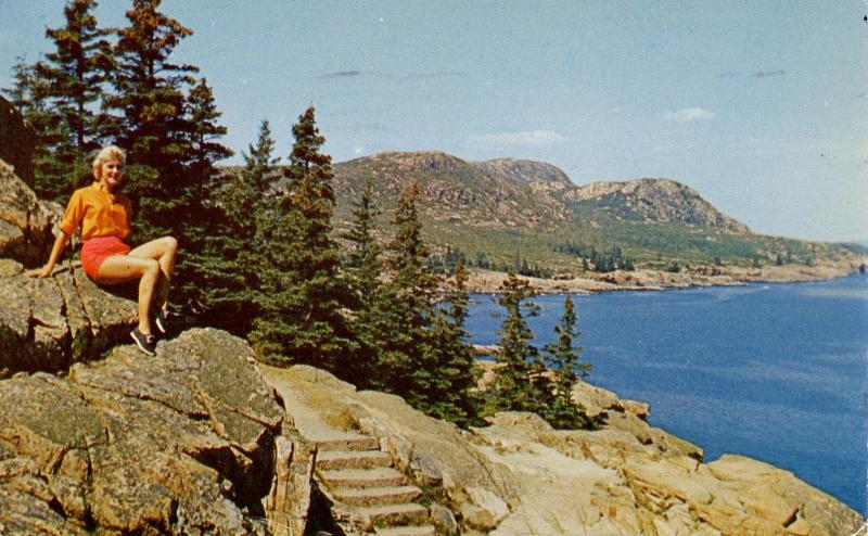 ME - Bar Harbor. Acadia National Park. View from Summit of Otter Cliff