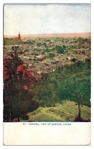 Early 1900s General View of Canton, China Postcard