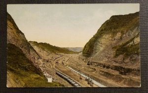 Mint Vintage Hand Colored Postcard Culebra Cut Panama Canal